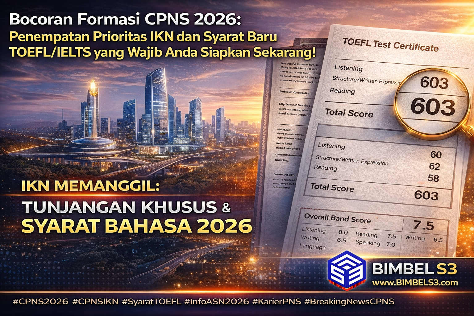 Bocoran Formasi CPNS 2026: Penempatan Prioritas IKN dan Syarat Baru TOEFL/IELTS yang Wajib Anda Siapkan Sekarang!